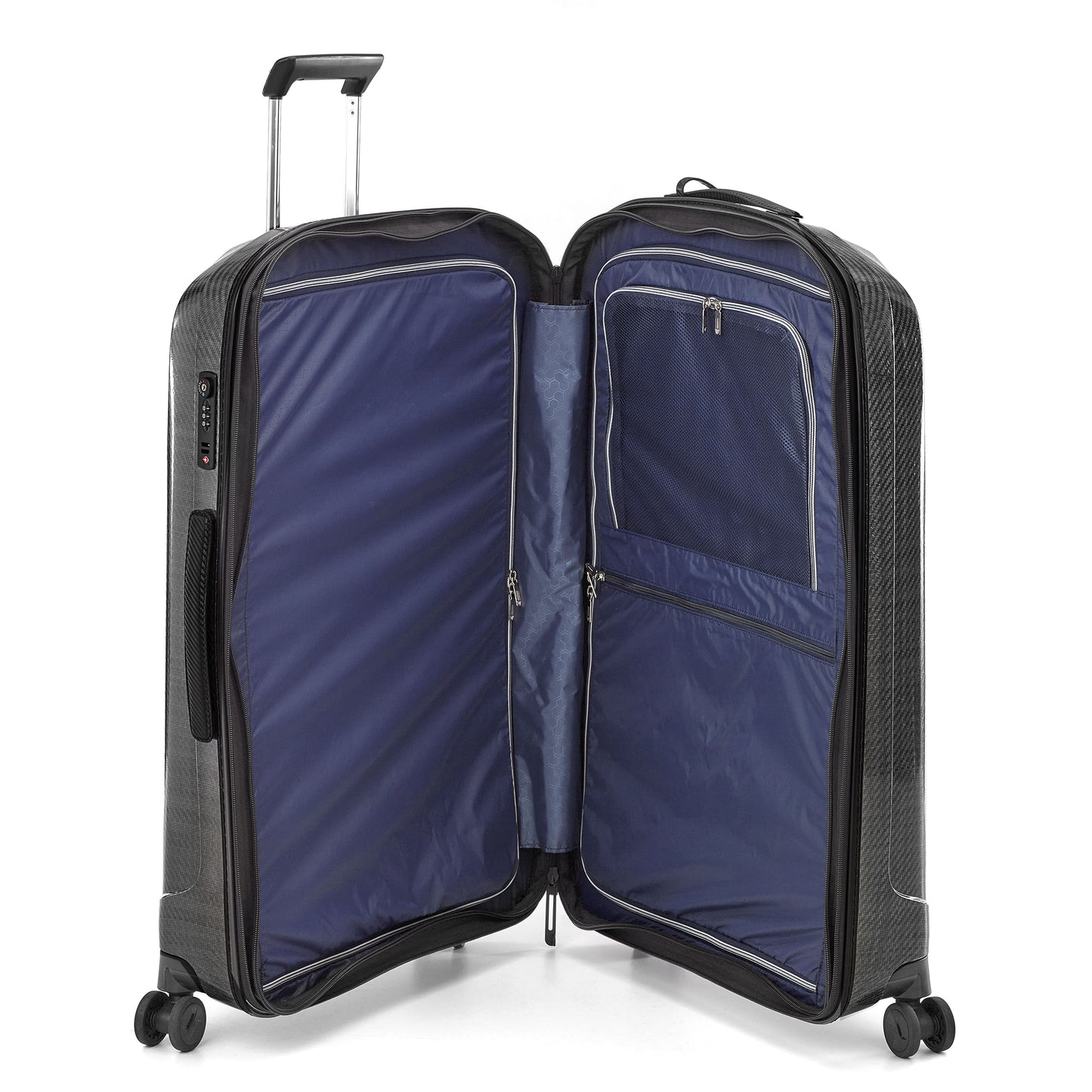 Roncato We ARE DLX  nero grafite 24 inch checked in suitcase, black hardcase luggage