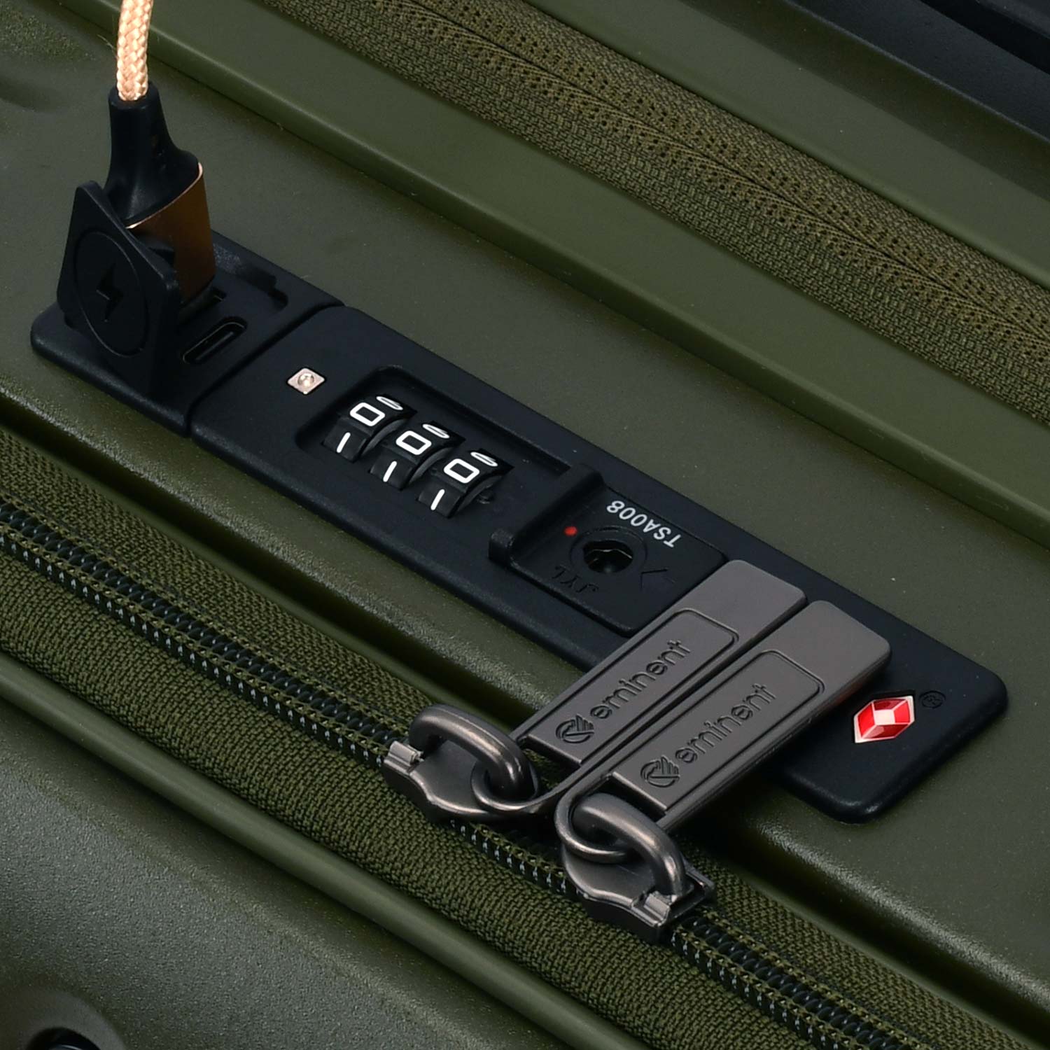 Eminent Alfred KK70 green cabin suitcase