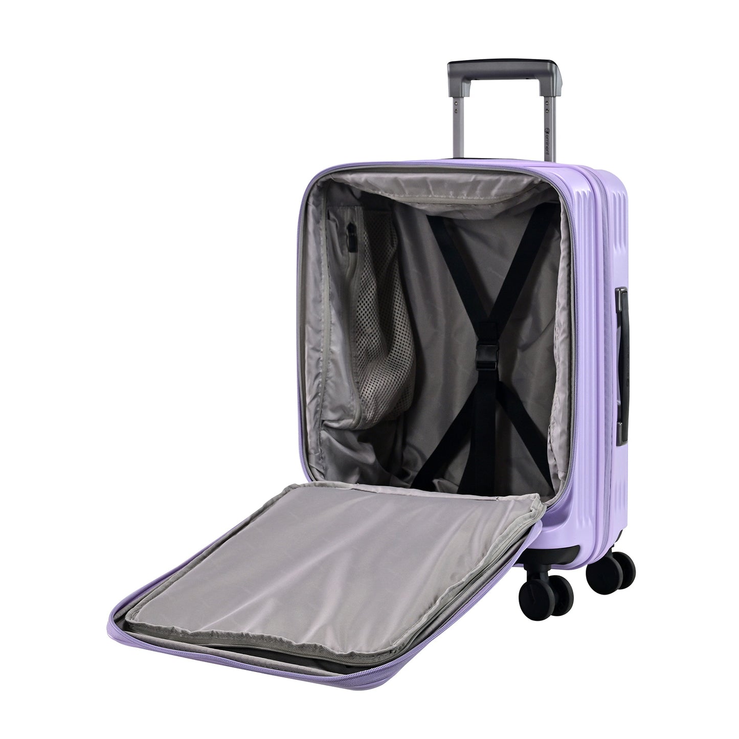 Eminent Alfred KK70 Light Purple cabin suitcase with a front-opening design
