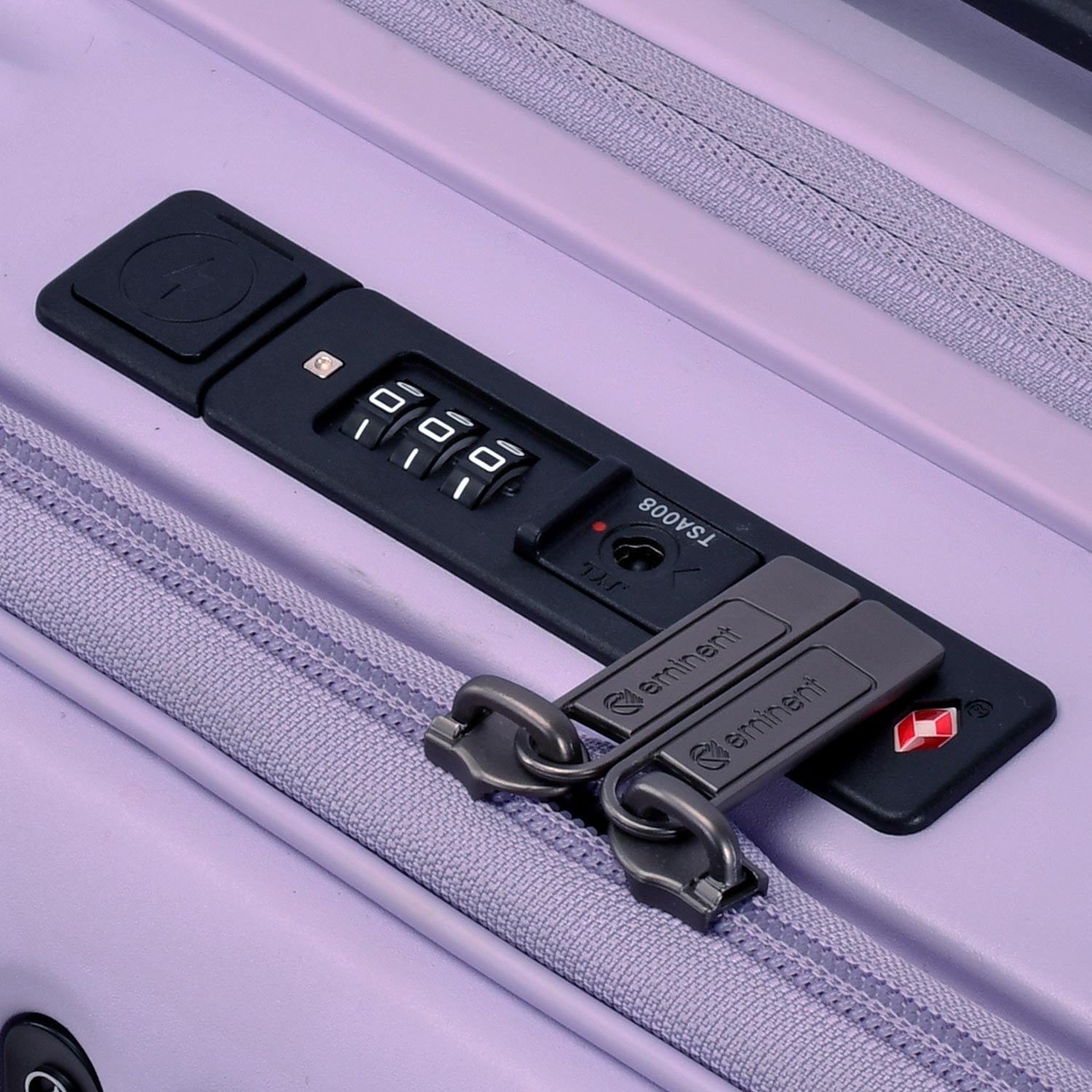 Eminent Alfred KK70 Light Purple cabin suitcase with a front-opening design