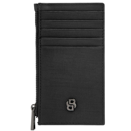 BOSS Zip Double B Saffiano Card Holder