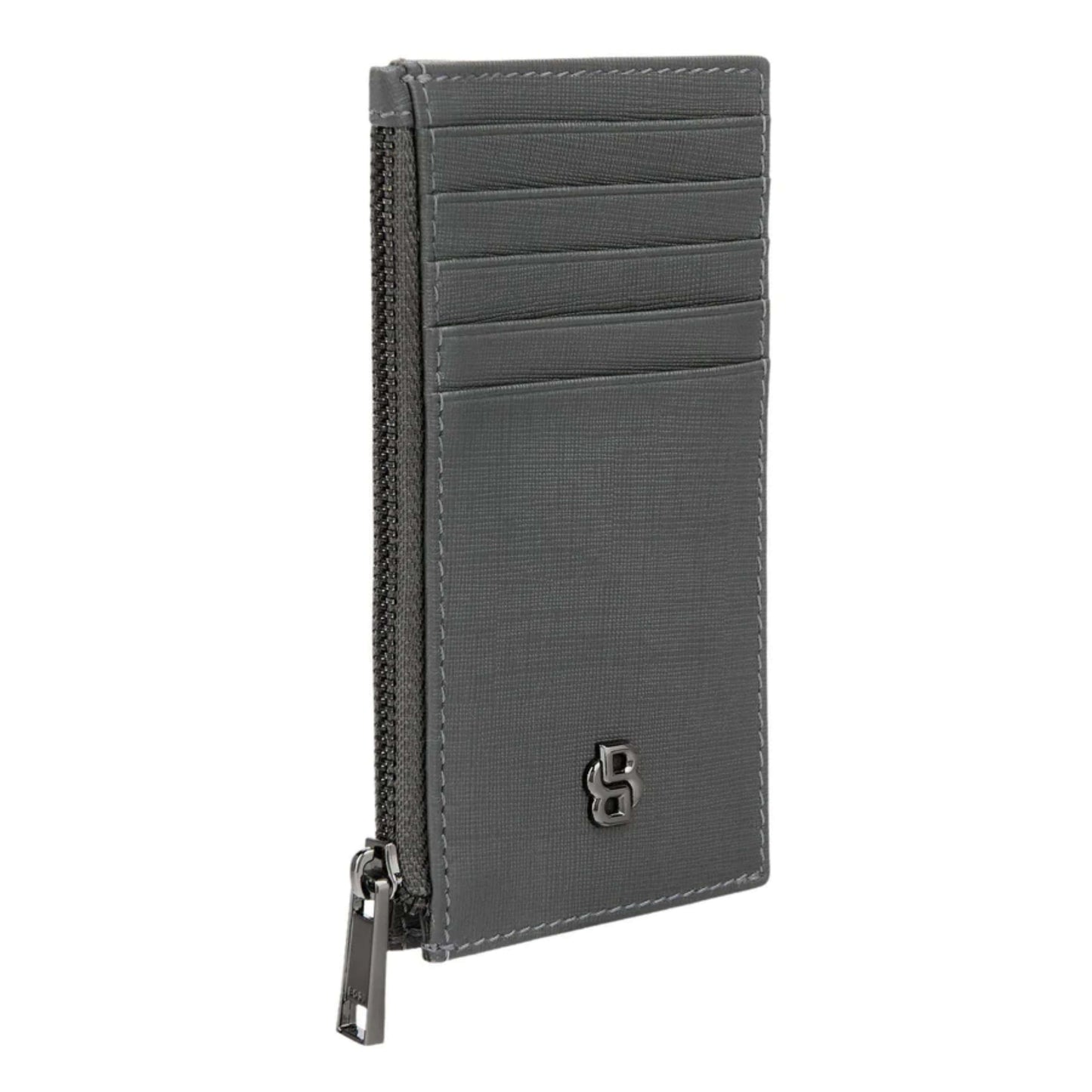 BOSS Zip Double B Saffiano Card Holder