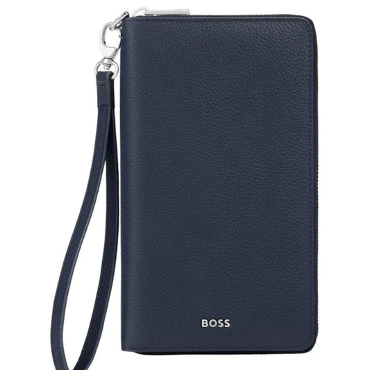 BOSS Classic Grained Travel Wallet