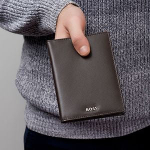 BOSS Classic Smooth Passport Holder HLP403Y (Brown)