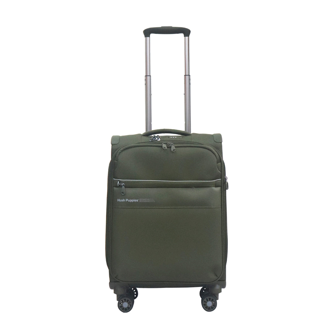 Hush Puppies dark green 19 inch cabin suitcase, model 69-3147 softcase luggage