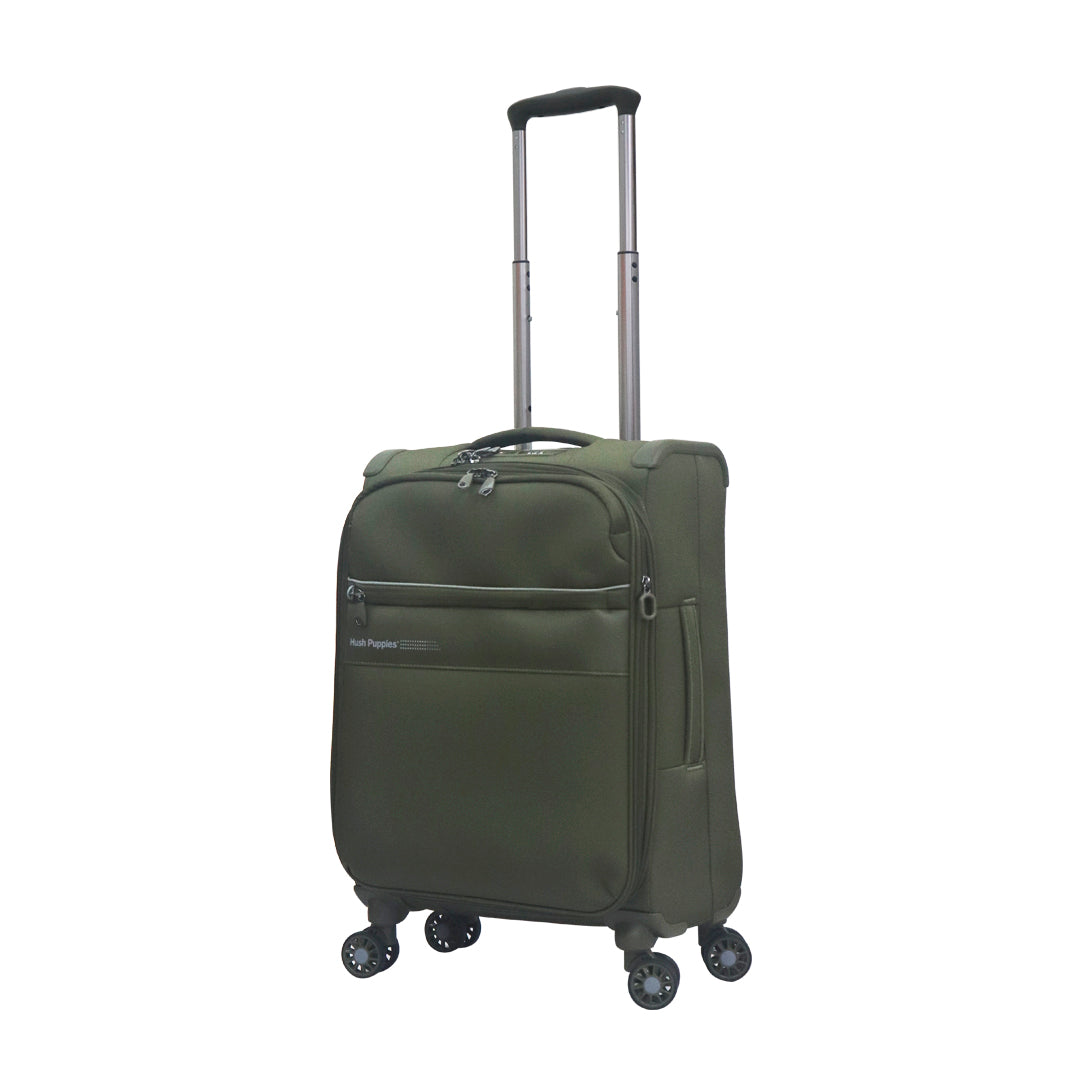 Hush Puppies dark green 19 inch cabin suitcase, model 69-3147 softcase luggage