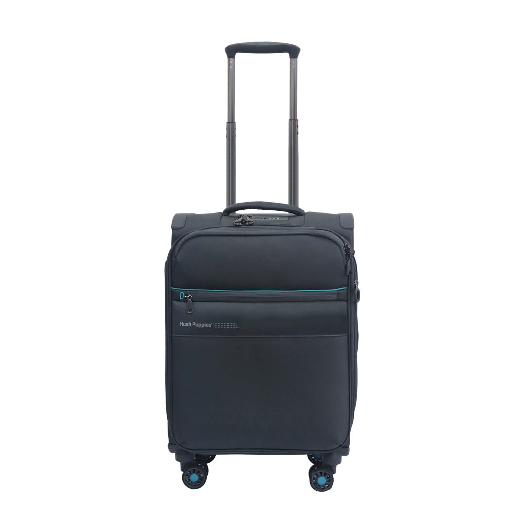 Hush Puppies dark grey 19 inch cabin suitcase, model 69-3147 softcase luggage