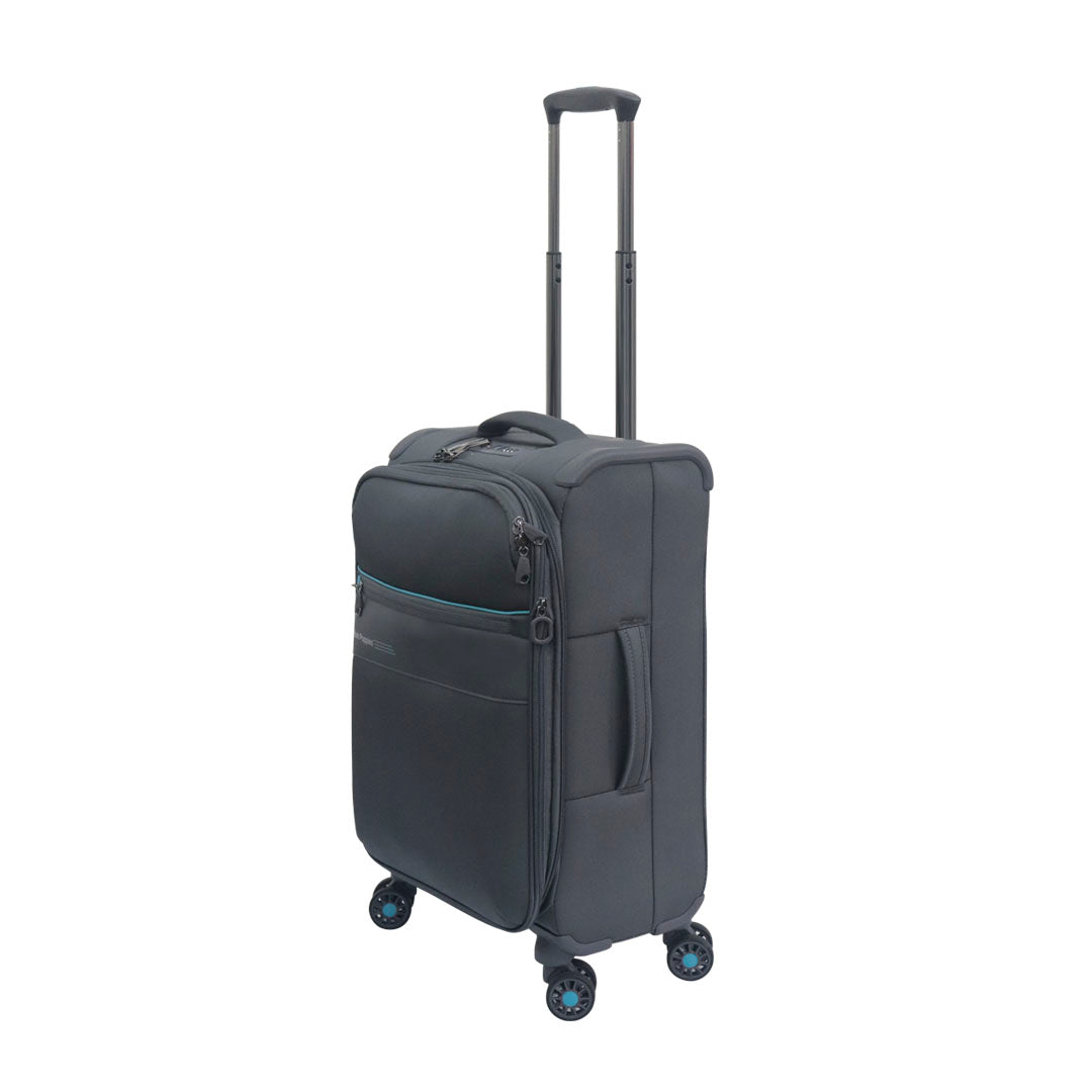 Hush Puppies dark grey 19 inch cabin suitcase, model 69-3147 softcase luggage