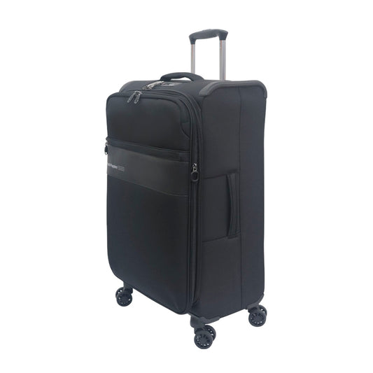 Hush Puppies black 29 inch checked in suitcase, model 69-3147 soft case luggage
