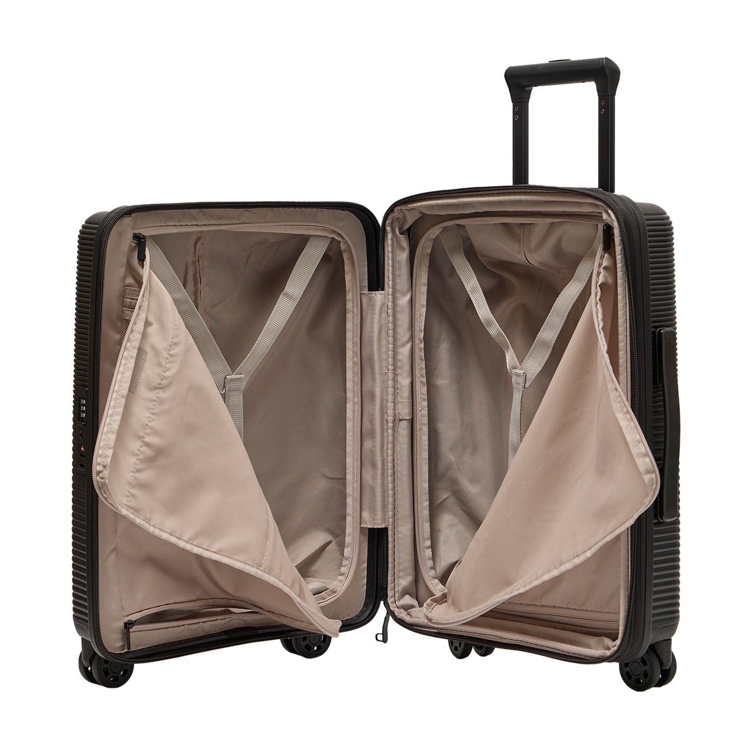 Hush Puppies black 20 inch cabin suitcase, model 69-4036 hardcase luggage