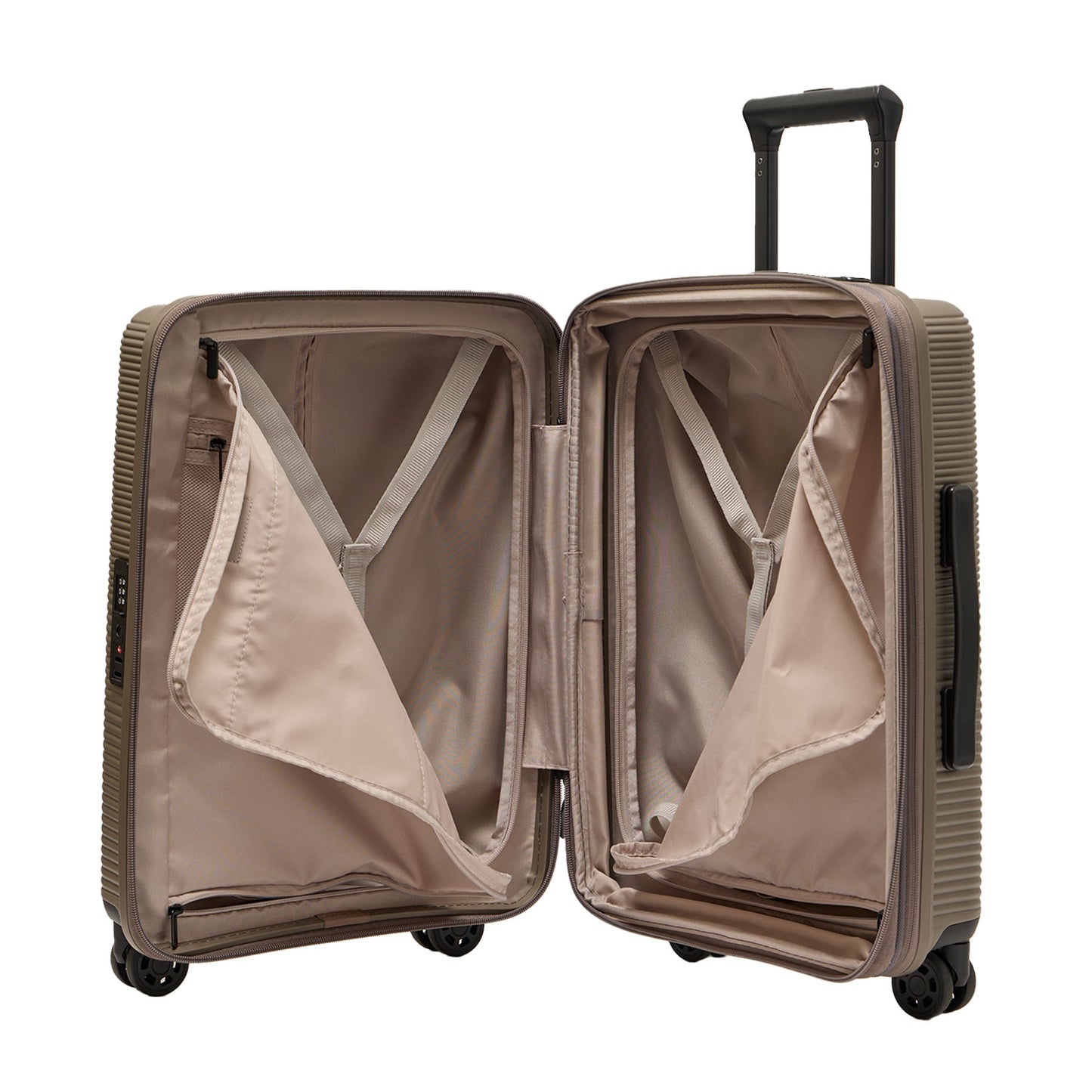 Hush Puppies pearly gold 20 inch cabin suitcase, model 69-4036 hardcase luggage