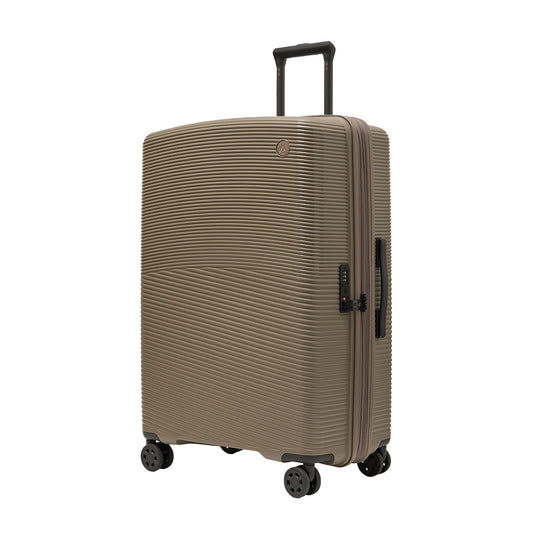 Hush Puppies pearly gold 28 inch checked in suitcase, model 69-4036 hardcase luggage