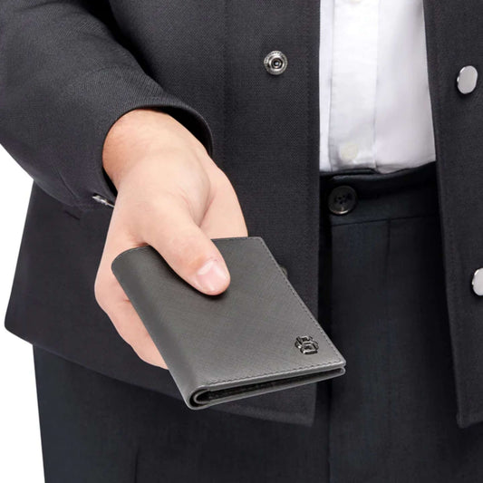 BOSS Double B Saffiano Passport Holder