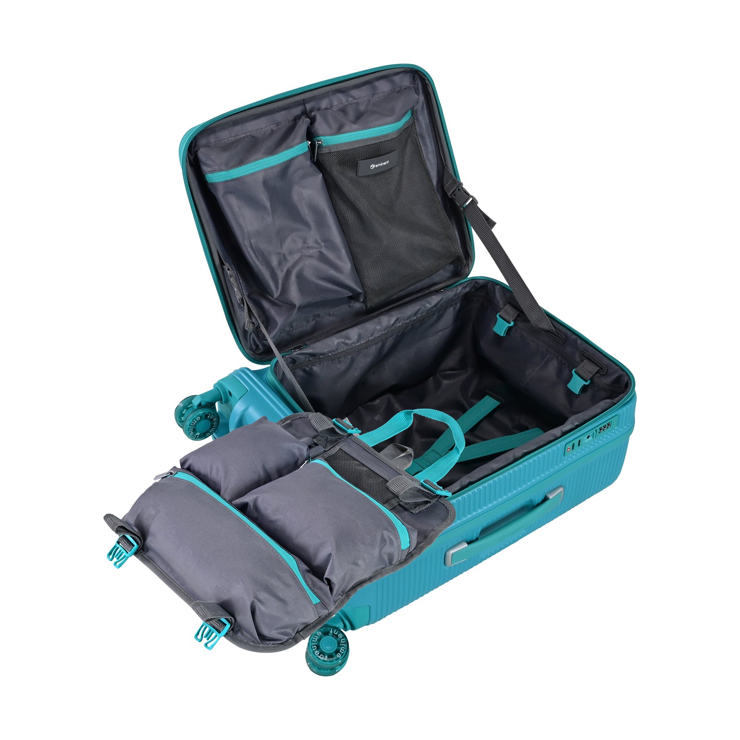 Eminent venice green 20 inch cabin suitcase, KK74 funloader hardcase luggage