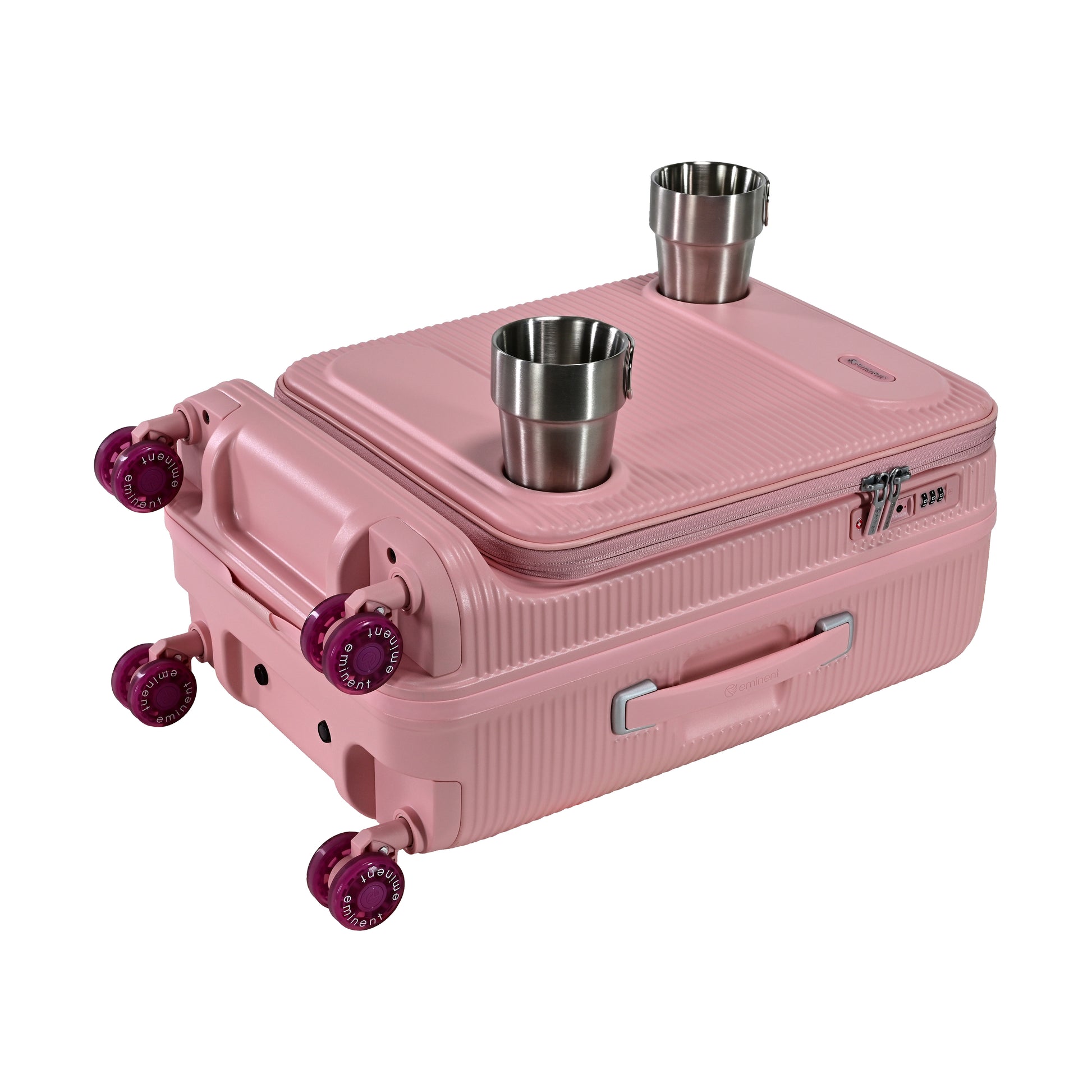 Eminent pink 20 inch cabin suitcase, KK74 funloader hardcase luggage