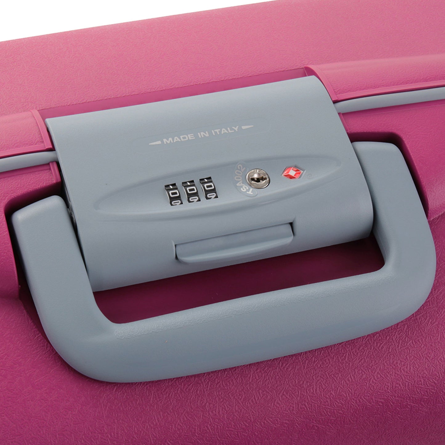 Roncato Light magenta 28 inch checked suitcase, hardcase luggage with TSA lock system