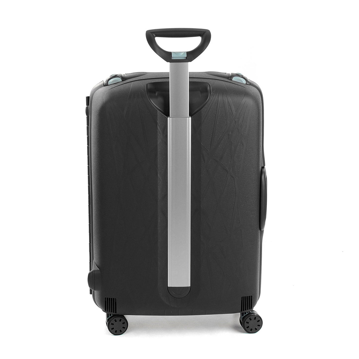 Roncato Light black 28 inch checked suitcase, hardcase luggage with TSA lock system