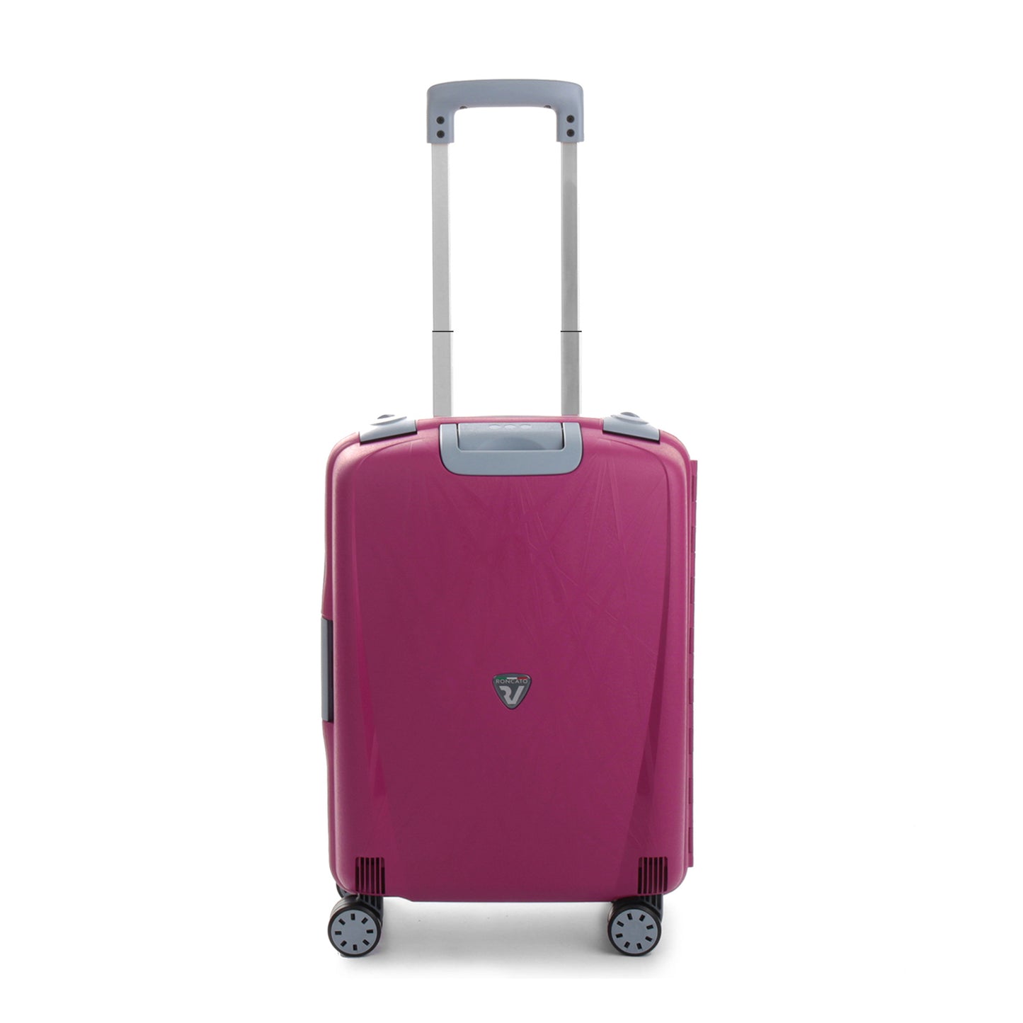 Roncato Light magenta 20 inch cabin suitcase, hardcase carry-on luggage with TSA lock system
