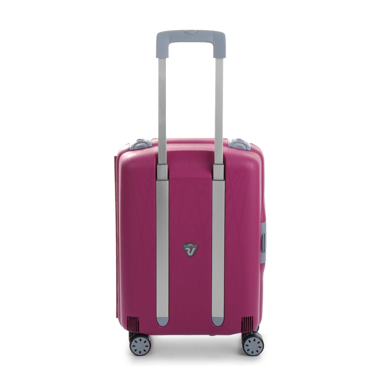Roncato Light magenta 20 inch cabin suitcase, hardcase carry-on luggage with TSA lock system