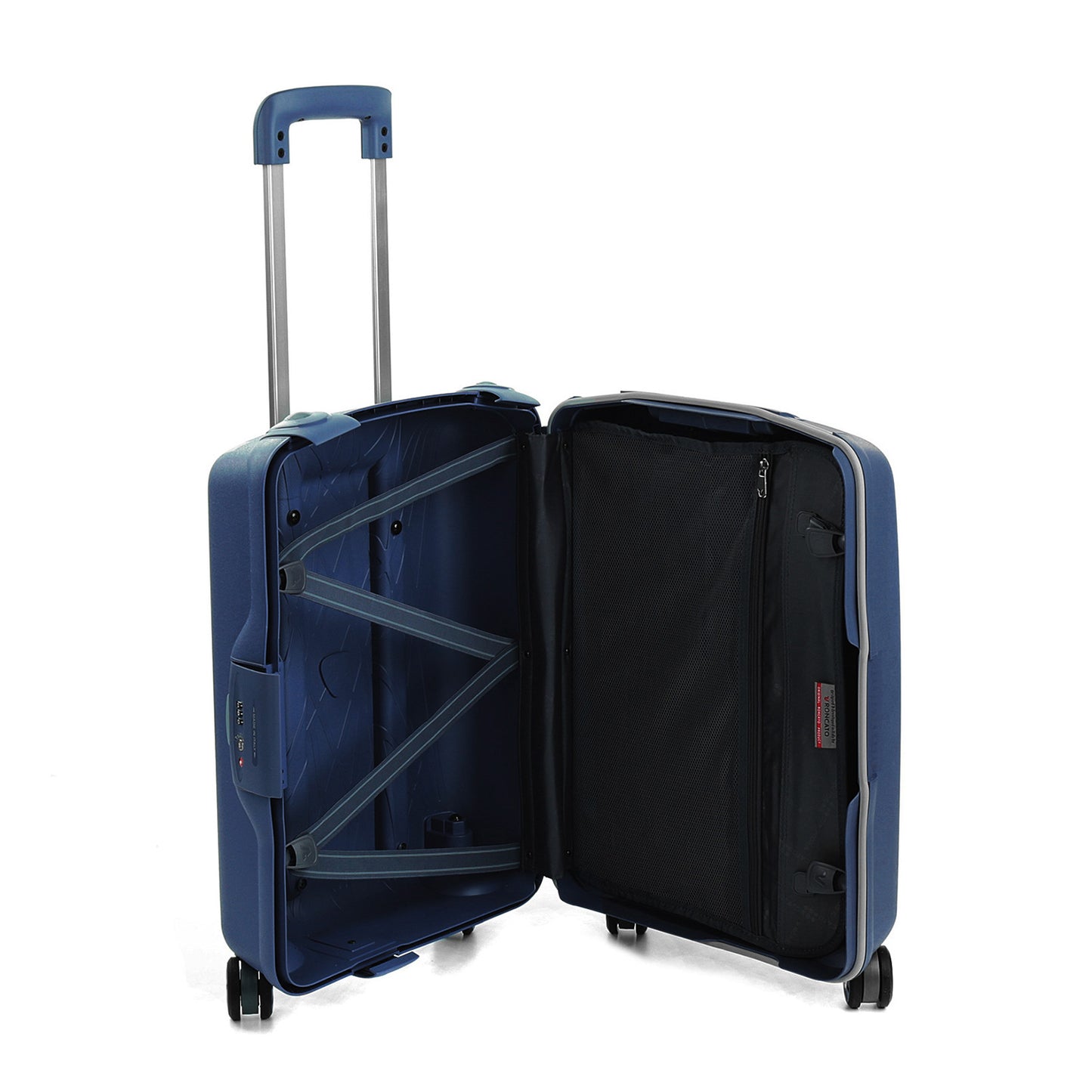 Roncato Light Navy 20 inch cabin suitcase, hardcase carry-on luggage with TSA lock system