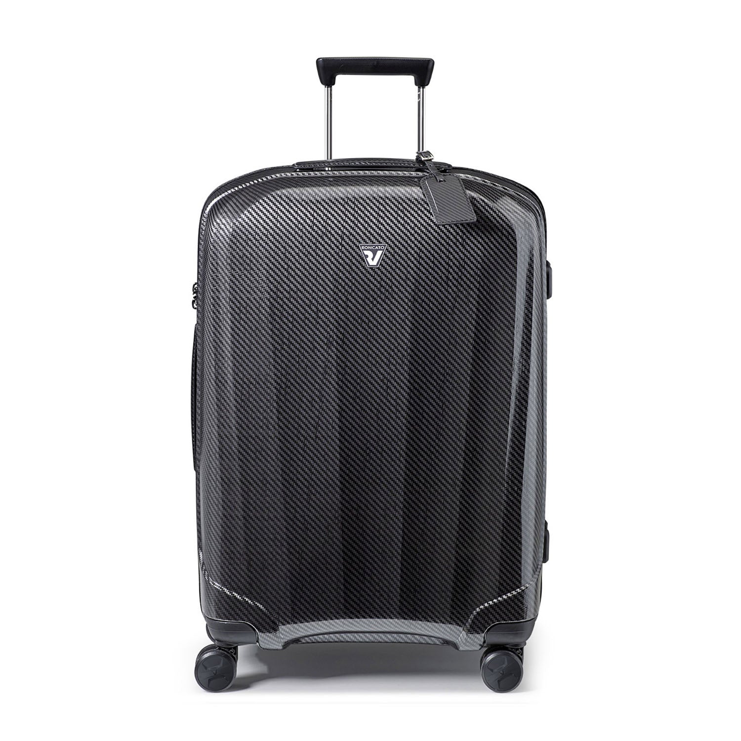 Roncato WE ARE DLX nero grafite 28 inch checked in suitcase, black large hardcase luggage