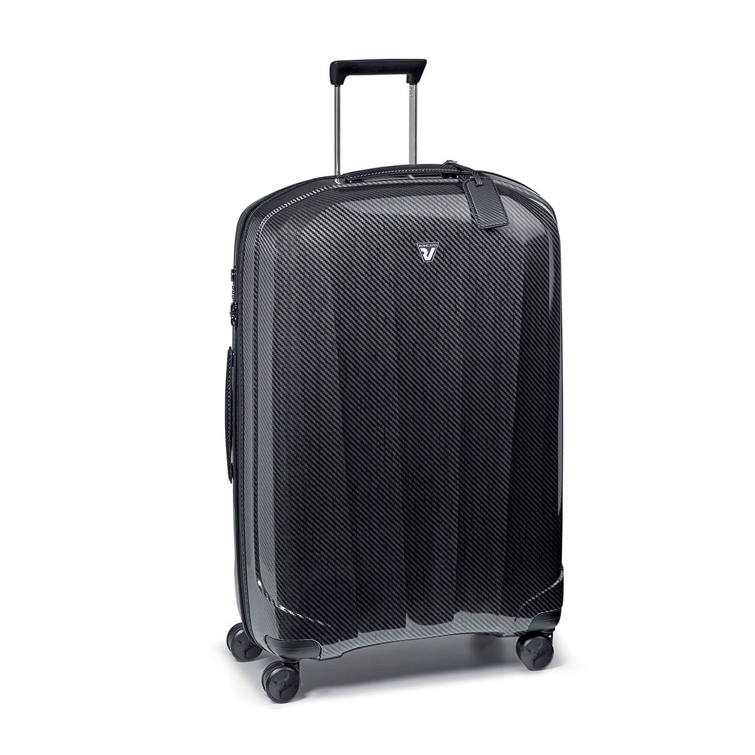 Roncato WE ARE DLX nero grafite 28 inch checked in suitcase, black large hardcase luggage