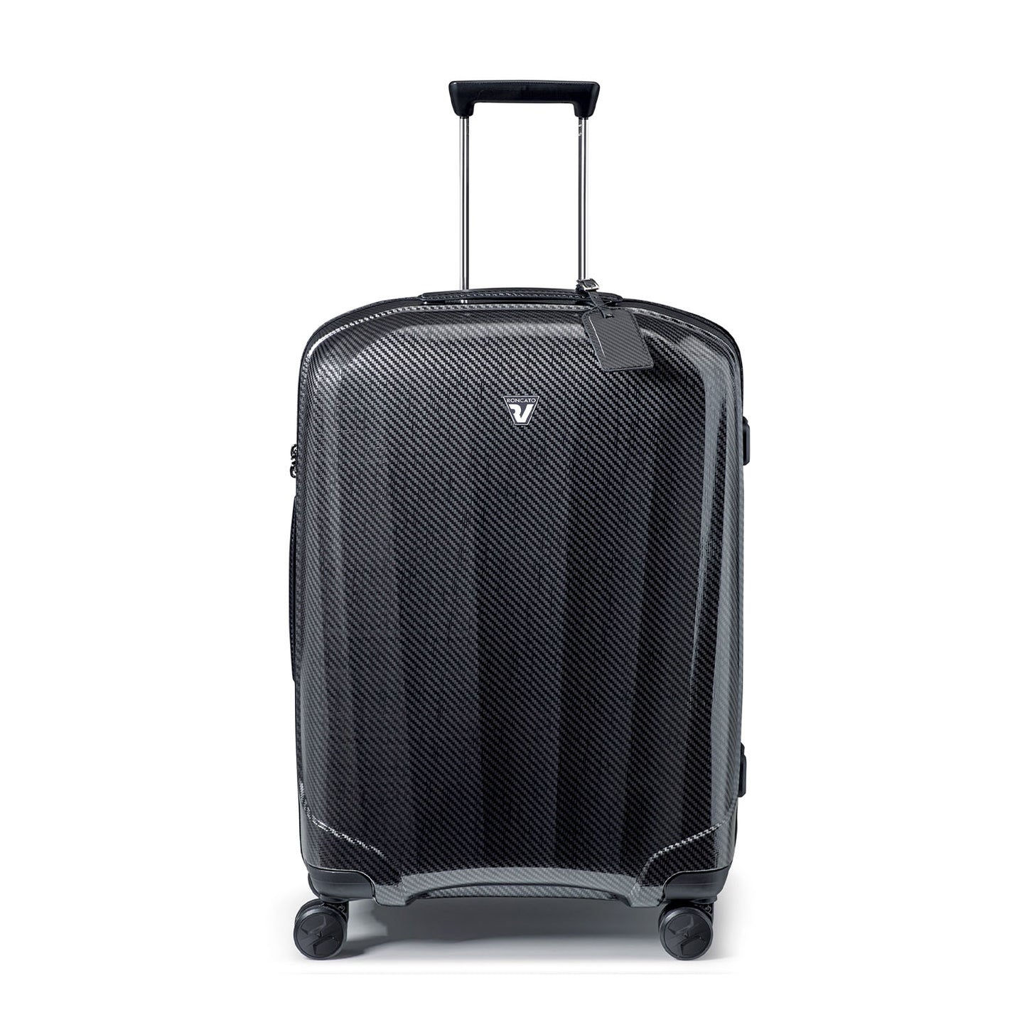 Roncato We ARE DLX  nero grafite 24 inch checked in suitcase, black hardcase luggage