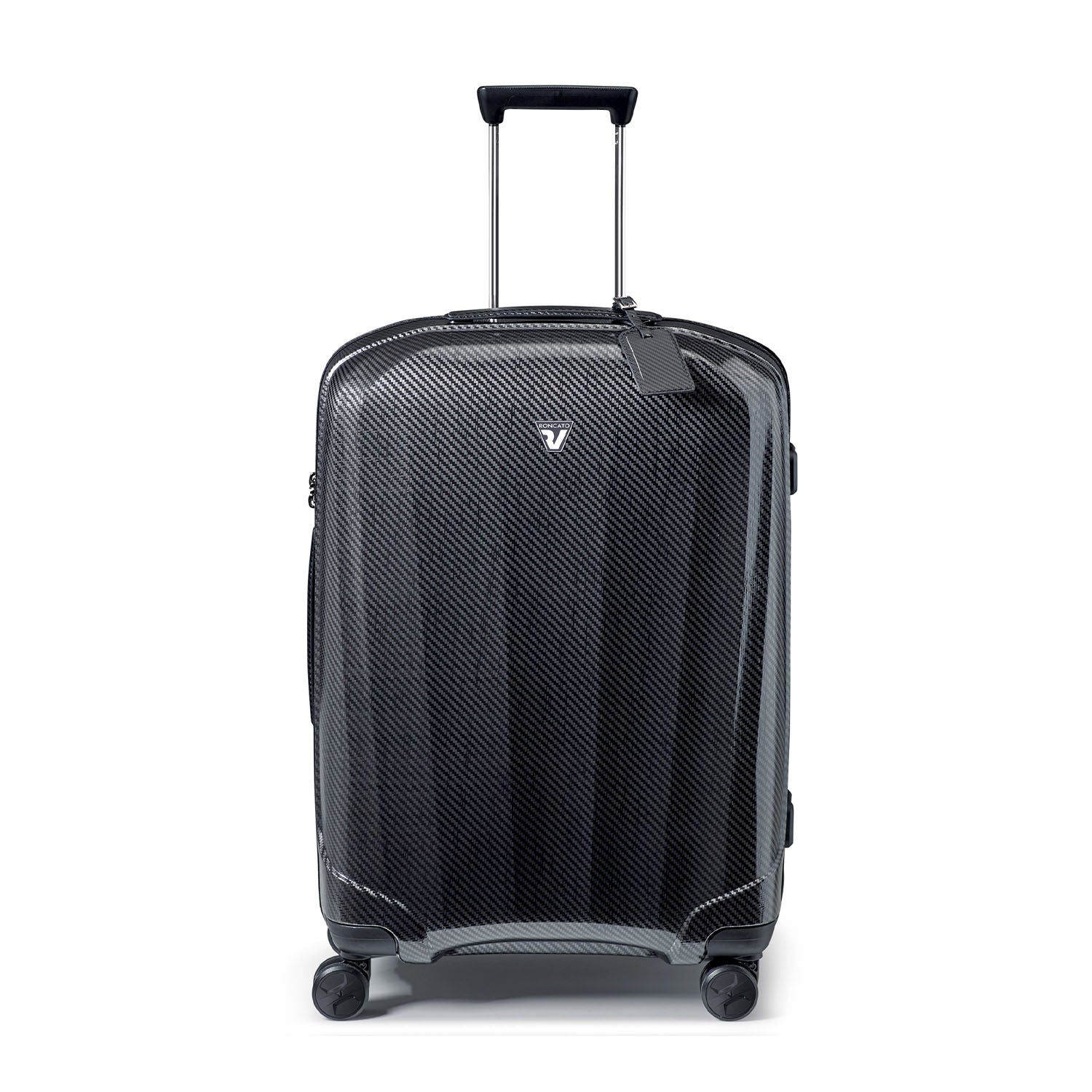 Roncato We ARE DLX  nero grafite 24 inch checked in suitcase, black hardcase luggage