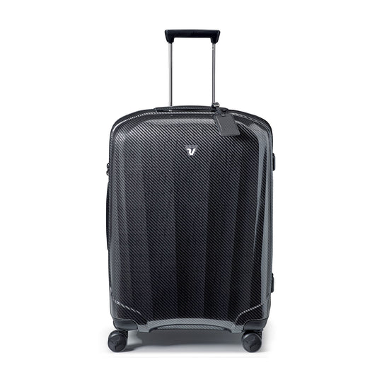 Roncato We ARE DLX  nero grafite 24 inch checked in suitcase, black hardcase luggage