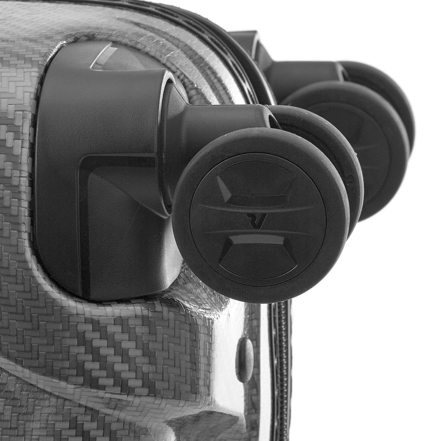 Roncato We ARE DLX  nero platino 24 inch checked in suitcase, grey hardcase luggage