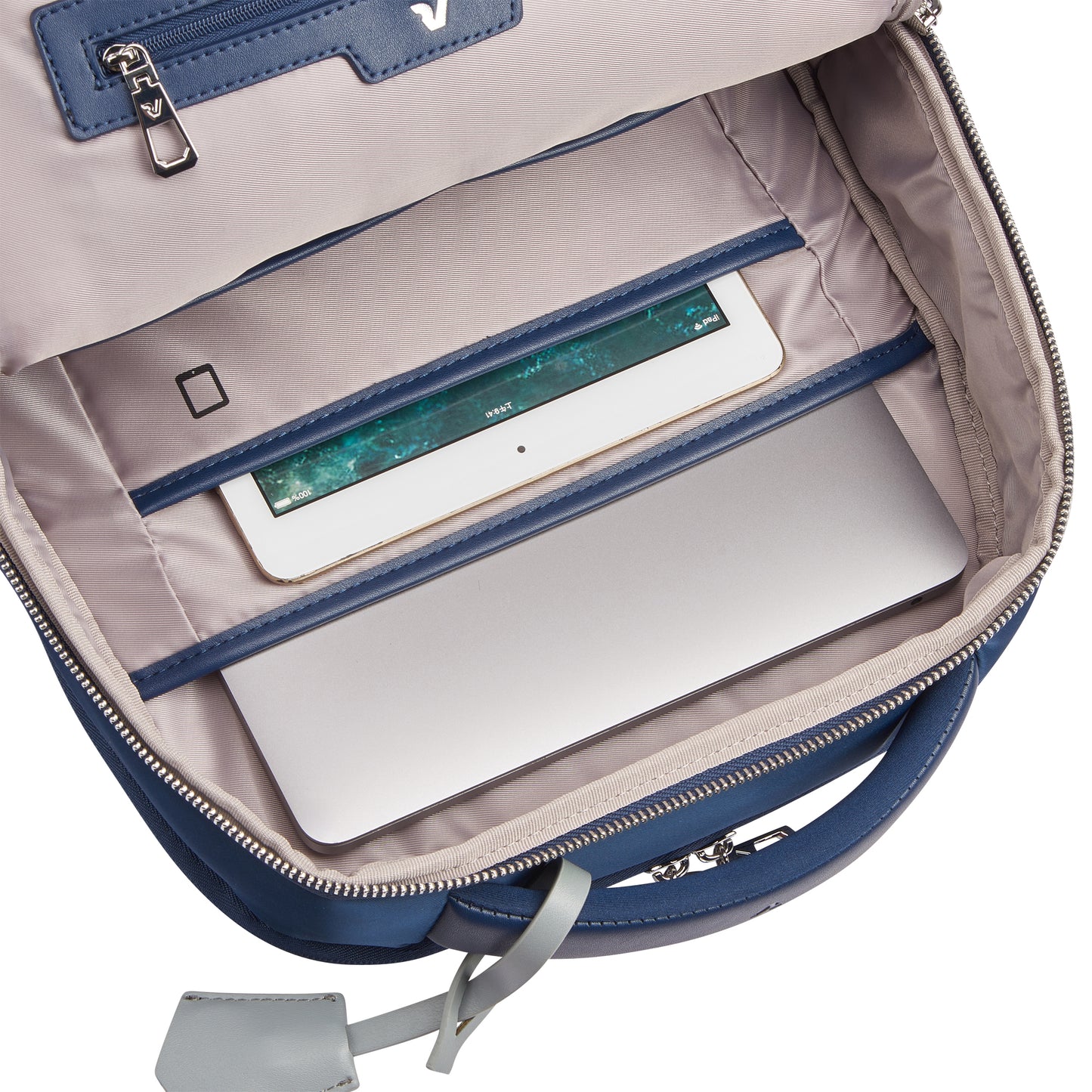 Roncato Woman Biz Business Backpack with 14.1" Laptop Compartment (Blue Notte)