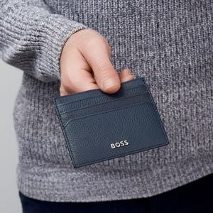 BOSS Classic Grained Card Holder HLC416 (Navy)