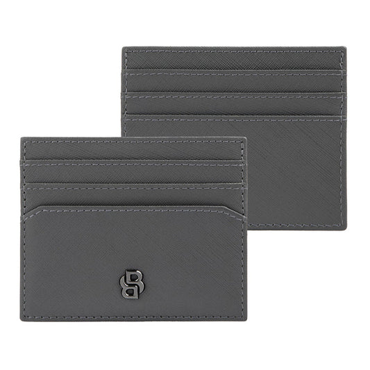 HUGO BOSS Double B Saffiano Card Holder Grey HLC526H