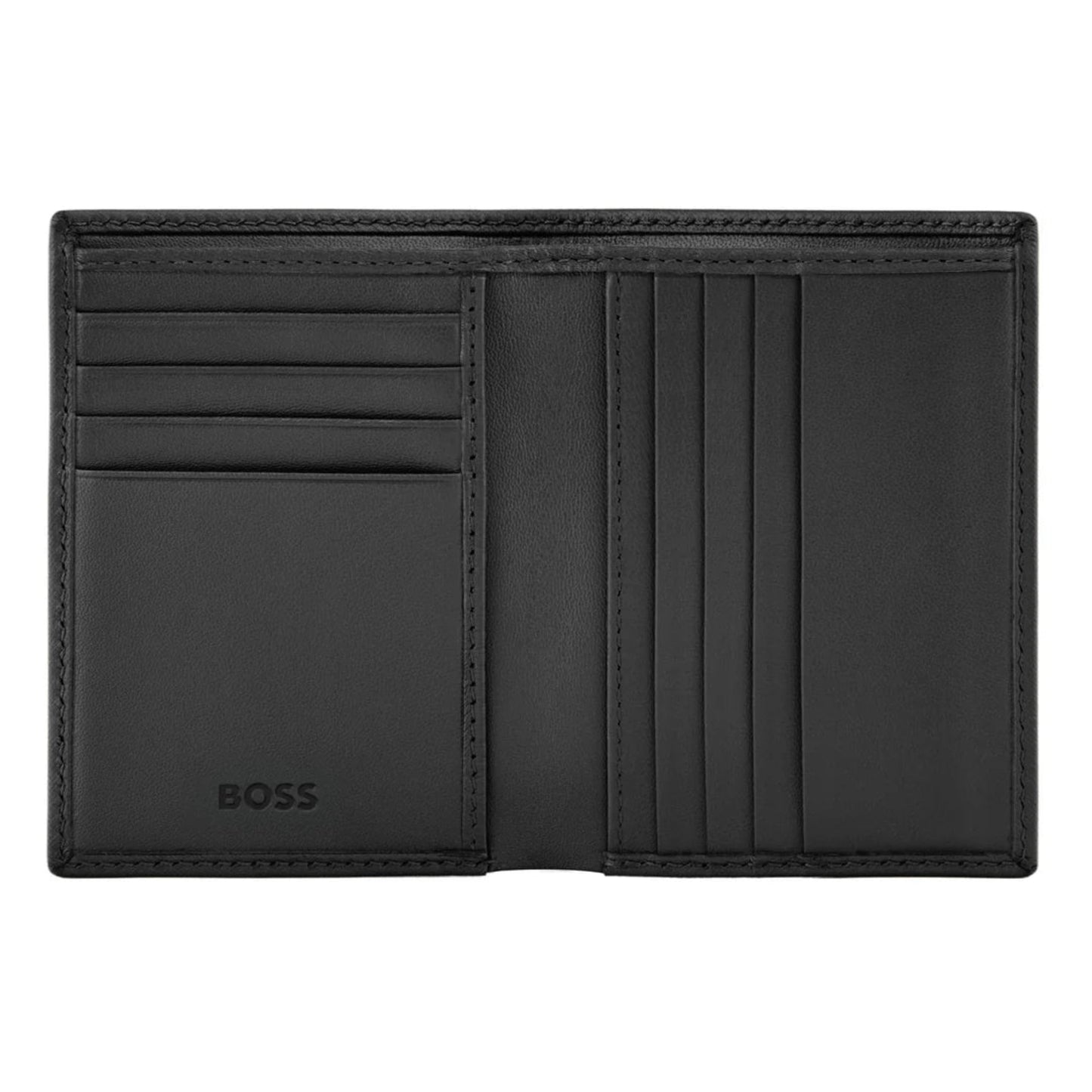 BOSS Double B Saffiano Folding Card Holder