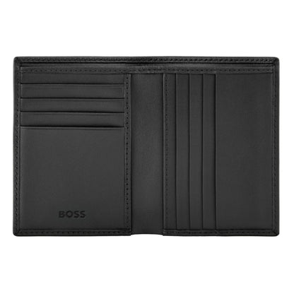 BOSS Double B Saffiano Folding Card Holder