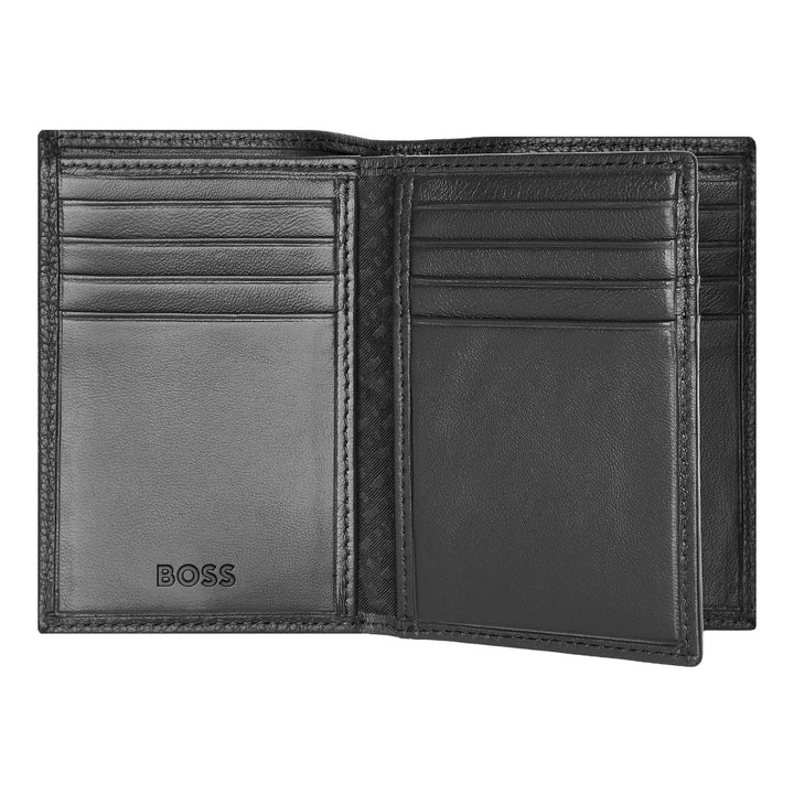 BOSS Trifold Classic Grained Card Holder