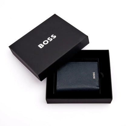 BOSS Trifold Classic Grained Card Holder