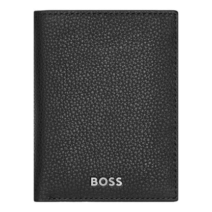 BOSS Classic Grained Card Holder (with flap and money pocket)