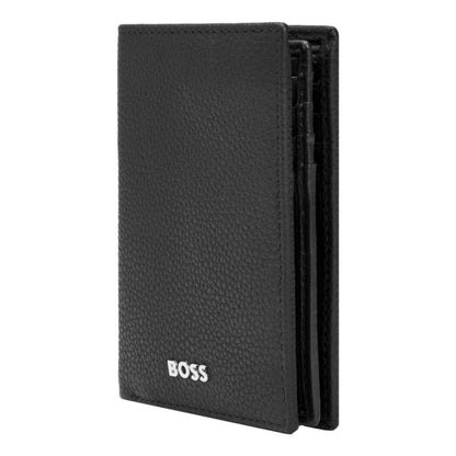 BOSS Classic Grained Card Holder (with flap and money pocket)