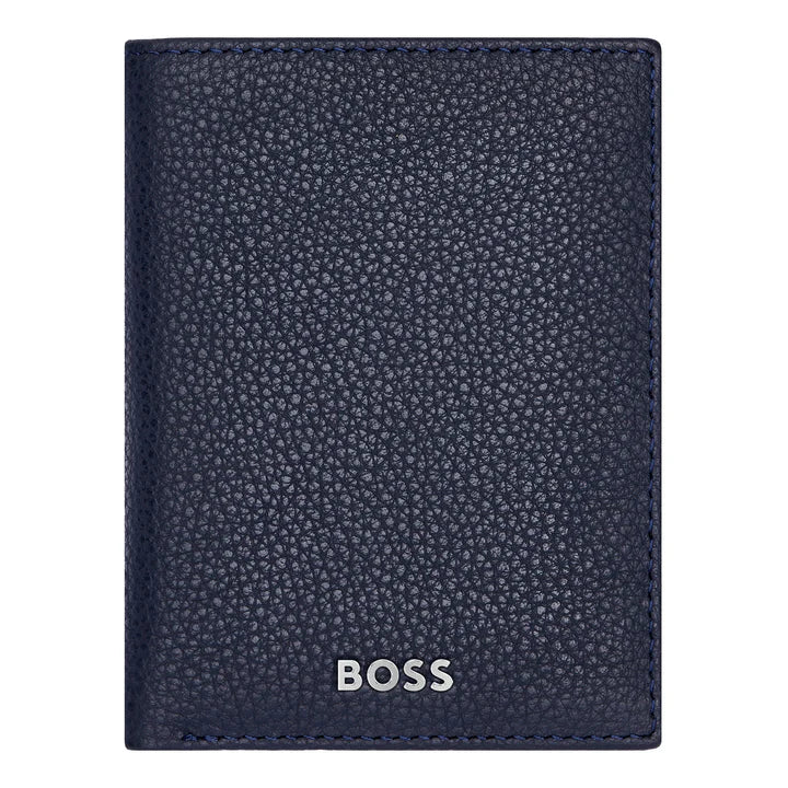 BOSS Classic Grained Card Holder (with flap and money pocket)
