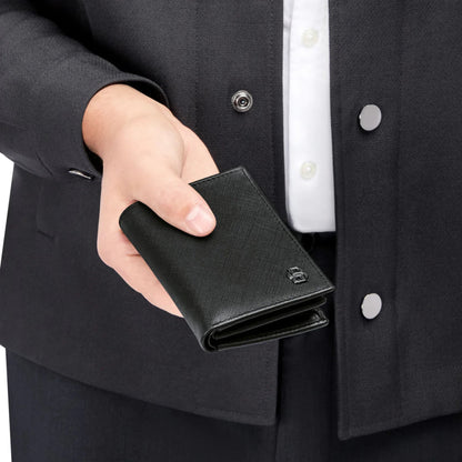BOSS Double B Saffiano Card Holder (with flap and money pocket)