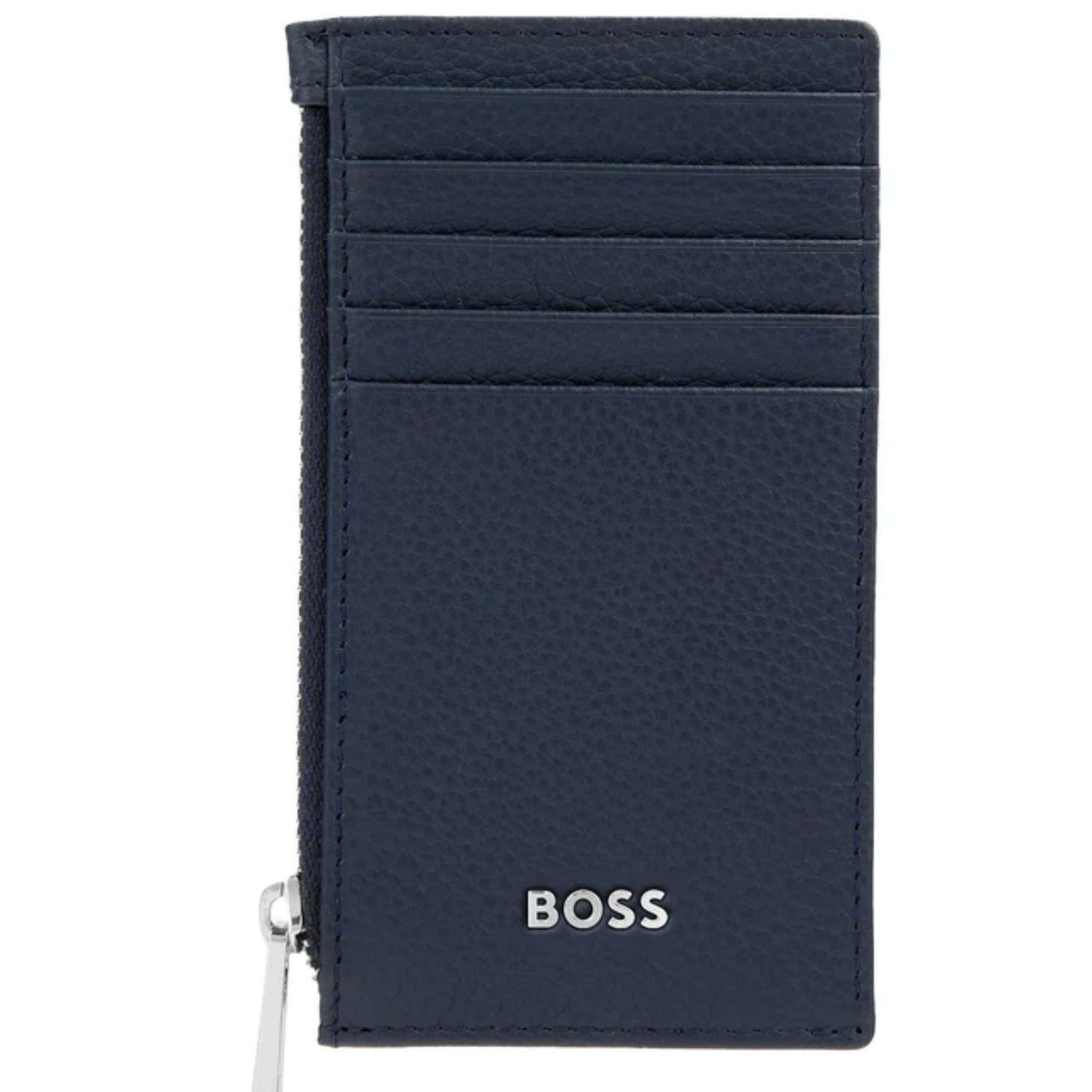 BOSS Zip Classic Grained Card Holder