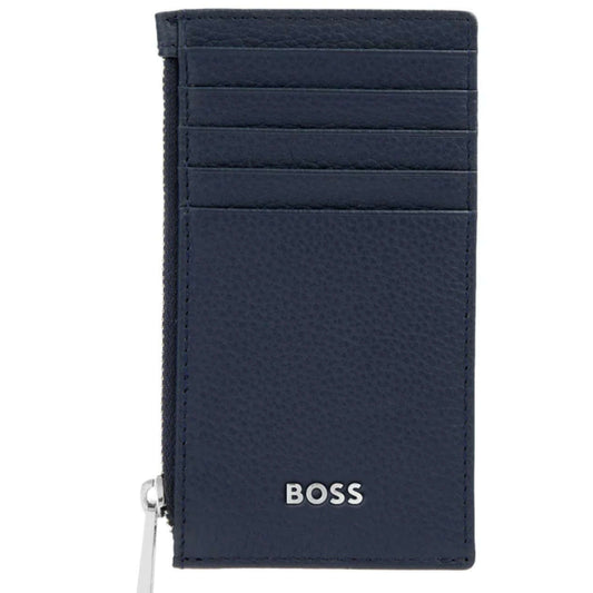 BOSS Zip Classic Grained Card Holder