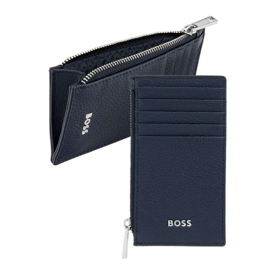HUGO BOSS Zip Classic Grained Card Holder HLK518N
