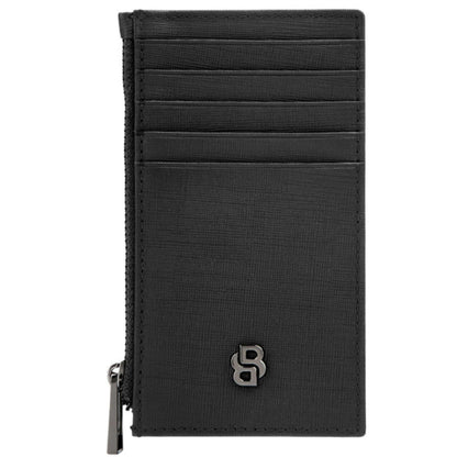 BOSS Zip Double B Saffiano Card Holder