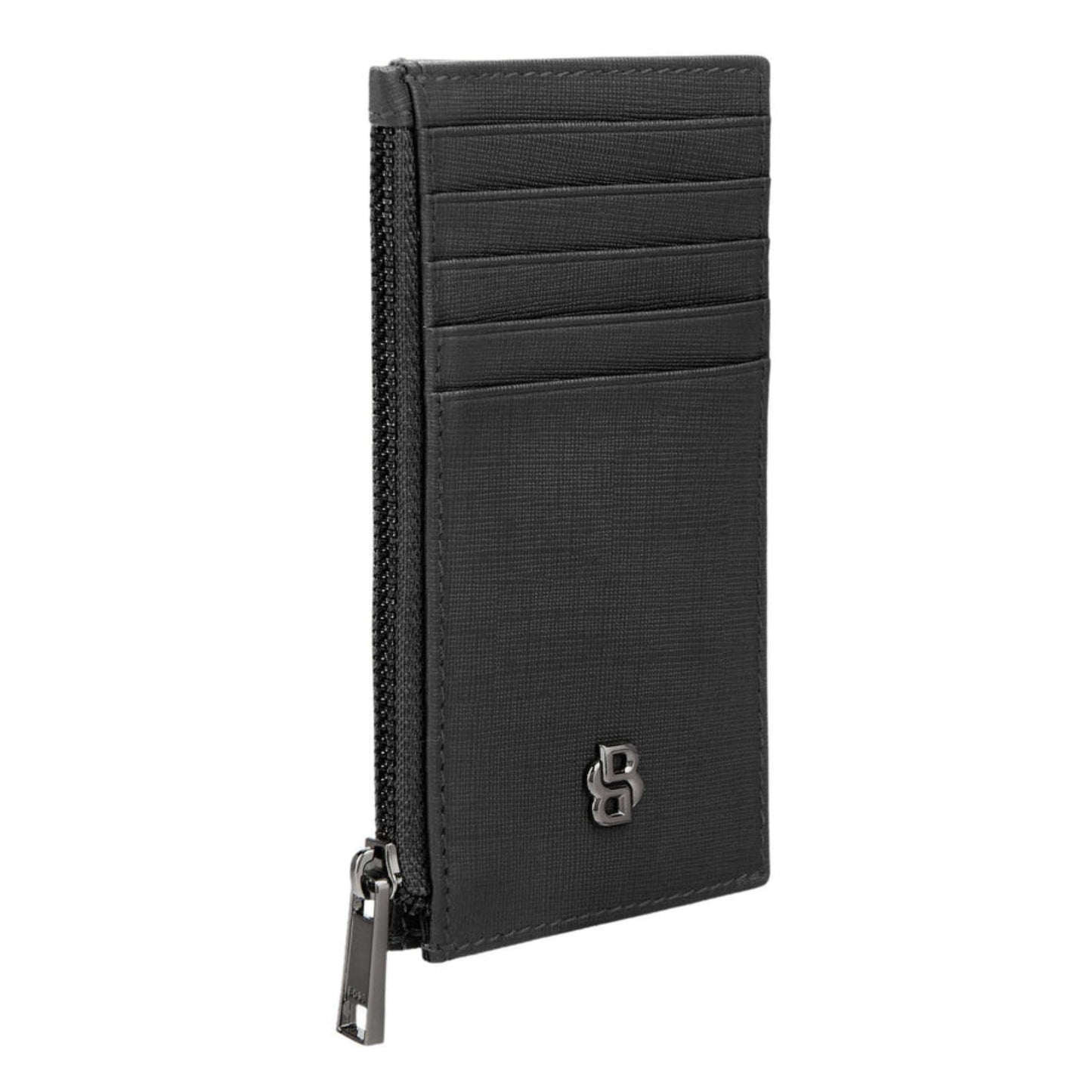 BOSS Zip Double B Saffiano Card Holder