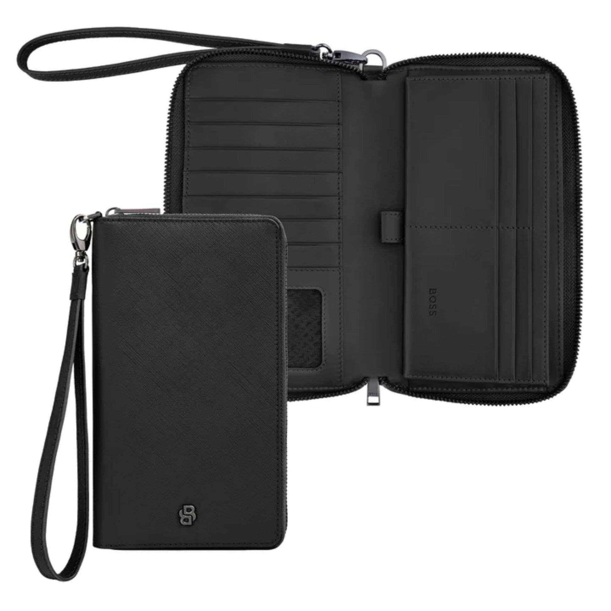 HUGO BOSS Double B Saffiano Black HLL526A