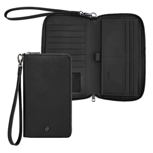 HUGO BOSS Double B Saffiano Black HLL526A