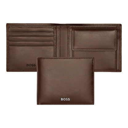 HUGO BOSS Classic Smooth Coin Wallet Brown HLM403Y