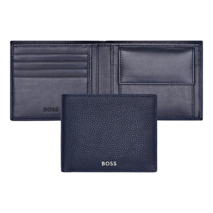 HUGO BOSS Classic Grained Coin Wallet Navy HLM416N